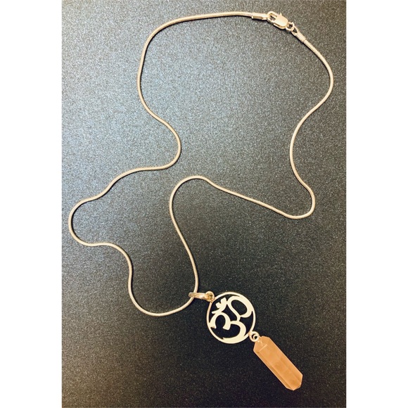 Rose Quartz Necklace & Tumbled Bead Bracelet Set - Picture 2 of 6